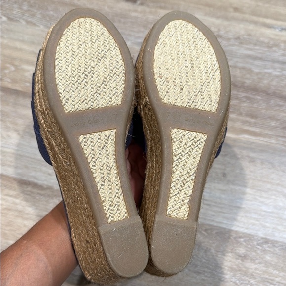 Lauren Ralph Lauren Size 7 B Navy Wedge Espadrilles KARLIA-ES-CSL - Picture 11 of 16